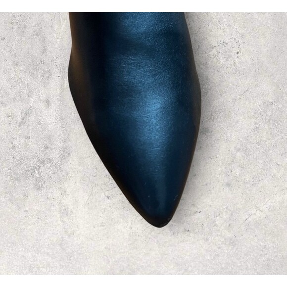 A New Day Womens Size 11 Faux Leather Cullen Ankle Boots Side Zip Block Heel - Picture 5 of 9